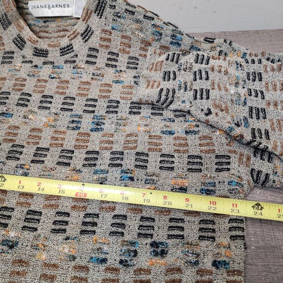 Vintage Jhane Barnes Sweater Textured Wool 80s 90s Mens Medium Dad Grandpa Golf - Picture 6 of 12